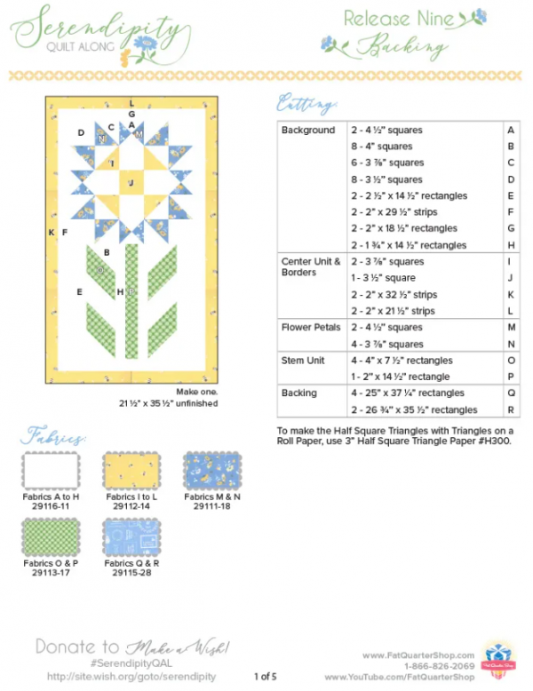 Serendipity Quilt Along - Release Nine - Backing